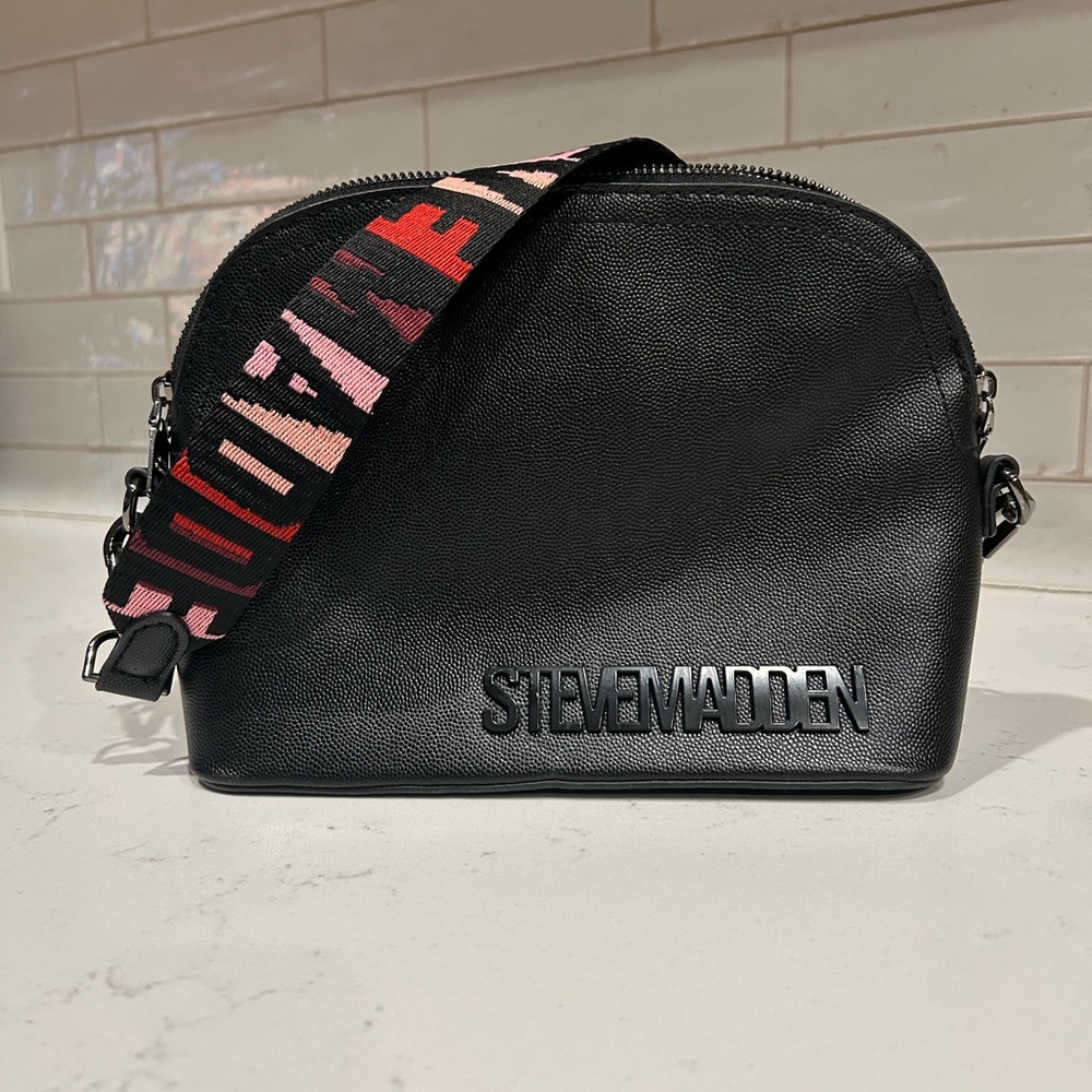 Steve Madden Black Bag with Pink Accents